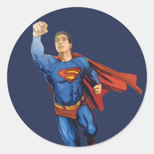 Superman Flying Ronde Sticker