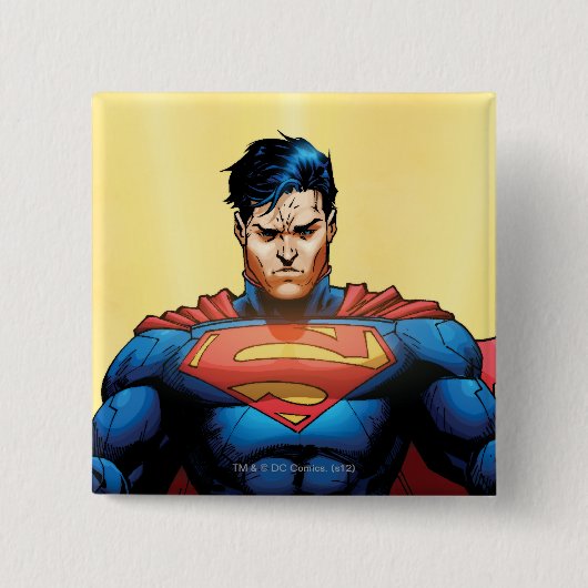 Superman Flying Vierkante Button 5,1 Cm (Voorkant)