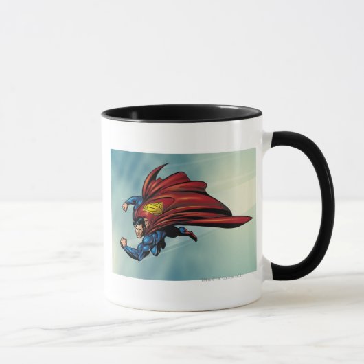 Superman flys met cape mok (Rechts)