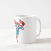 Superman gaat vooruit 2 koffiemok (Voorkant rechts)