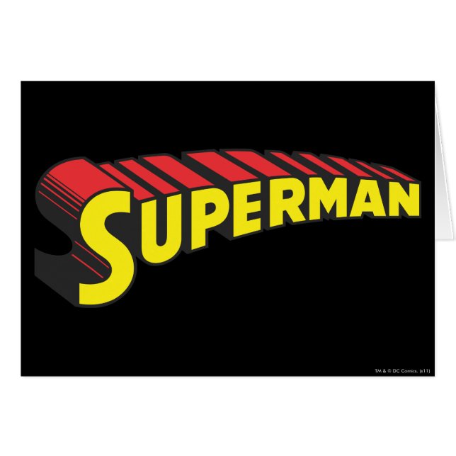 Superman | Gele rode letters Logo (Voorkant Horizontaal)