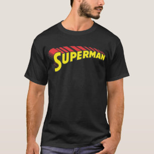 Superman Gele rode letters Logo T-shirt