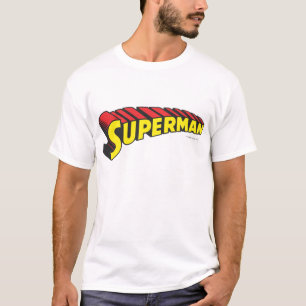 Superman Gele rode letters Logo T-shirt