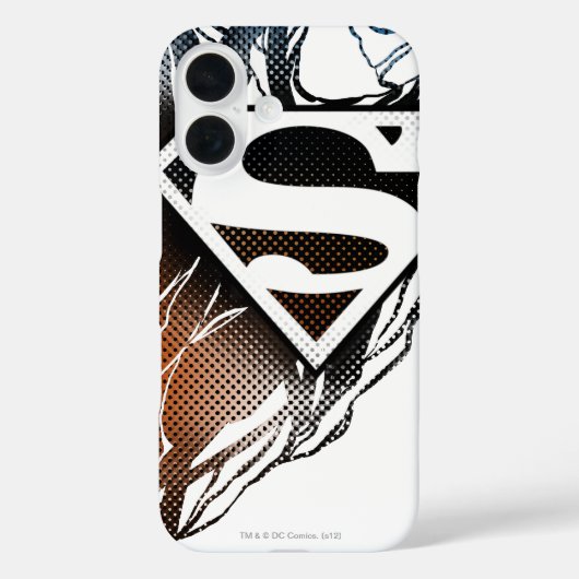 Superman gestileerd | Blauw Oranje Logo Case-Mate iPhone Case (Achterkant)