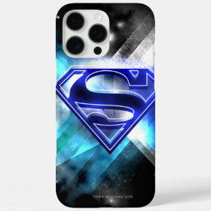 Superman gestileerd Blue White Crystal Logo iPhone 16 Pro Max Hoesje