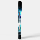 Superman gestileerd | Blue White Crystal Logo Case-Mate iPhone Case (Achterkant / Rechts)