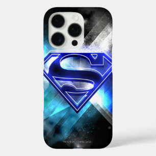 Superman gestileerd   Blue White Crystal Logo iPhone 16 Pro Hoesje