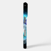 Superman gestileerd | Blue White Crystal Logo Case-Mate iPhone Case (Achterkant / Rechts)