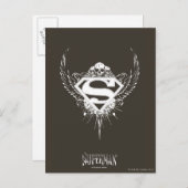 Superman gestileerd | Donkere bruine achtergrond L Briefkaart (Voorkant / Achterkant)