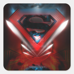 Superman gestileerd Futuristische Logo Vierkante Sticker