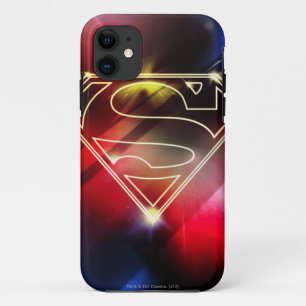 Superman gestileerd Gele schitterende contouren iPhone 11 Hoesje