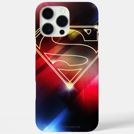 Superman gestileerd | Gele schitterende contouren  Case-Mate iPhone Case (Achterkant)