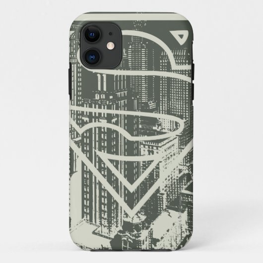 Superman gestileerd | Green Metropolis Logo Case-Mate iPhone Case (Achterkant)