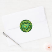 Superman gestileerd | Groene decoratieve Logo Ronde Sticker (Envelop)