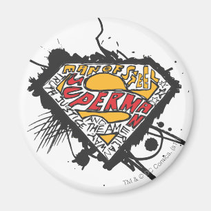Superman gestileerd Logo met letters Logo Magneet