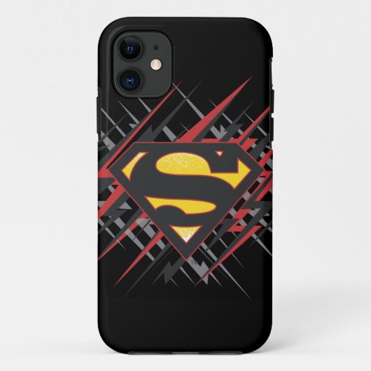 Superman gestileerd | Logo met zwarte en rode stre Case-Mate iPhone Case (Achterkant)