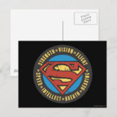 Superman gestileerd | Logo van de lijnvlucht Briefkaart (Voorkant / Achterkant)