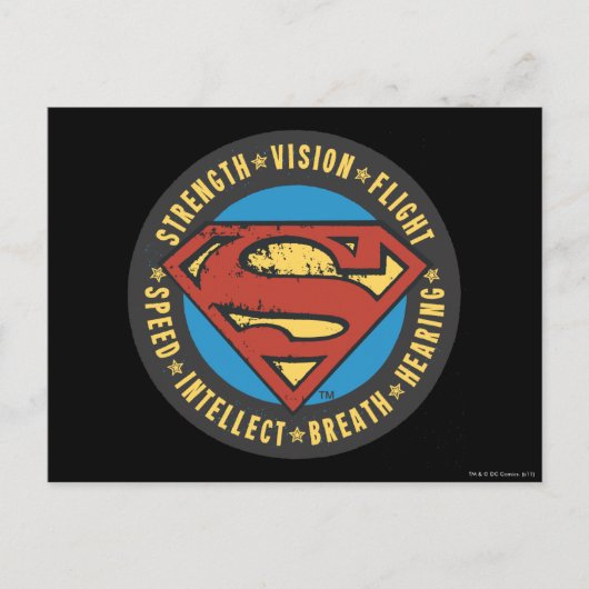Superman gestileerd | Logo van de lijnvlucht Briefkaart (Voorkant)
