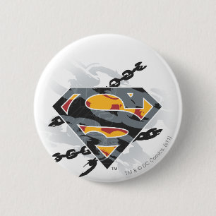 Superman gestileerd Logo van kettingen Ronde Button 5,7 Cm