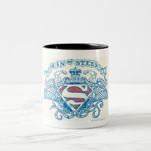 Superman gestileerd  Logo van Wings en Wapens Tweekleurige Koffiemok