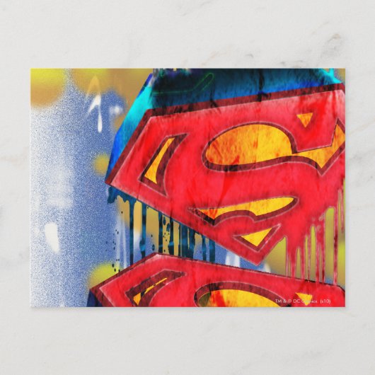 Superman gestileerd | Logo voor stedenverf Briefkaart (Voorkant)
