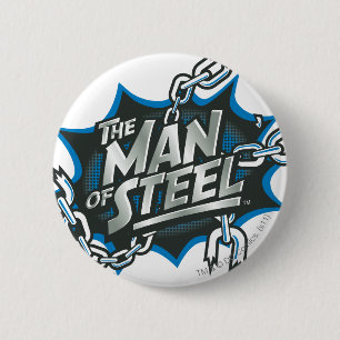 Superman gestileerd Man van Logo van Splash Ronde Button 5,7 Cm