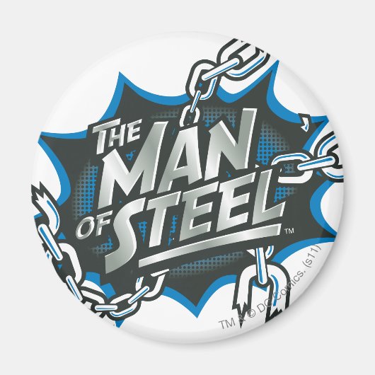 Superman gestileerd | Man van Logo van staal Magneet (Voorkant)