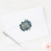 Superman gestileerd | Man van Logo van staal Ronde Sticker (Envelop)