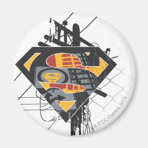 Superman gestileerd Powerlines-Logo Magneet