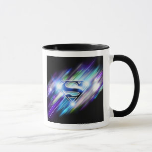 Superman gestileerd  Shiny Blue Burst-Logo Mok