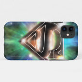 Superman gestileerd | Shiny Burst Logo Case-Mate iPhone Case (Achterkant (horizontaal))
