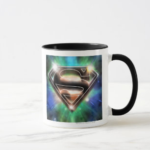 Superman gestileerd   Shiny Burst Logo Mok