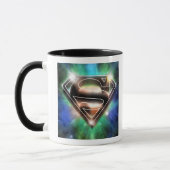 Superman gestileerd | Shiny Burst Logo Mok (Links)
