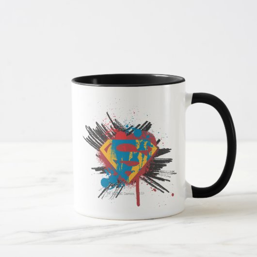 Superman gestileerd | Splatter-Logo Mok (Rechts)
