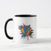Superman gestileerd | Splatter-Logo Mok (Links)
