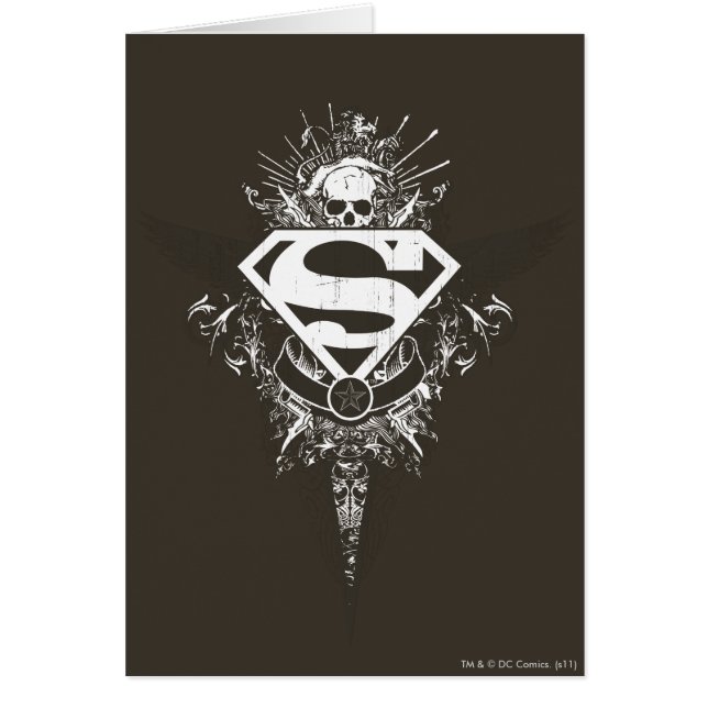 Superman gestileerd | Star en Skull White Logo (Voorkant)