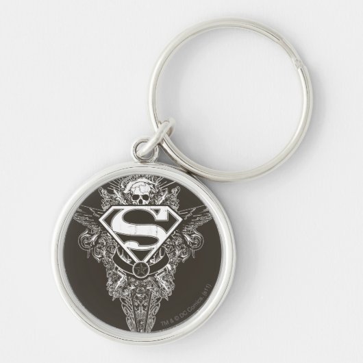 Superman gestileerd | Ster en Logo van de schedel Sleutelhanger (Voorkant)