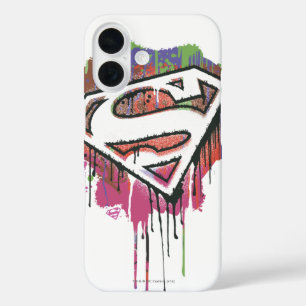 Superman gestileerd Twisted Innocence Logo iPhone 16 Hoesje