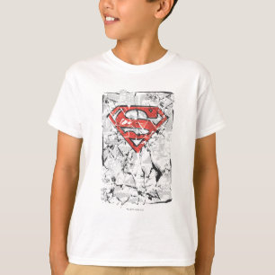 Superman gestileerd Verplette Comic Logo T-shirt