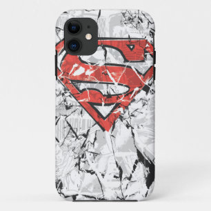 Superman gestileerd Verplette Logo Comic iPhone 11 Hoesje