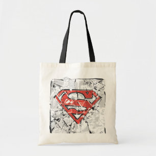 Superman gestileerd Verplette Logo Comic Tote Bag