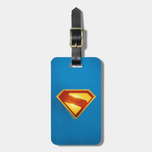 Superman Golden S Shield Brilliance Bagagelabel (Voorkant verticaal)