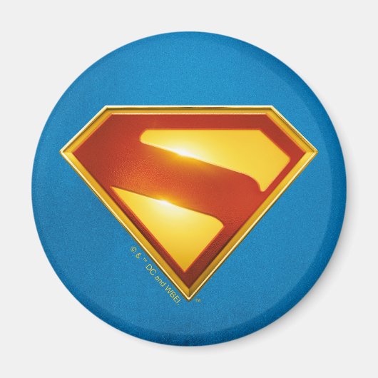 Superman Golden S Shield Brilliance Magneet (Voorkant)