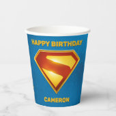 Superman Golden S Shield Brilliance Papieren Bekers (Voorkant)