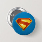 Superman Golden S Shield Brilliance Ronde Button 5,7 Cm (Voorkant /achterkant)