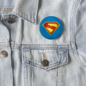 Superman Golden S Shield Brilliance Ronde Button 5,7 Cm (In situ)