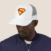 Superman Golden S Shield Brilliance Trucker Pet (In situ)