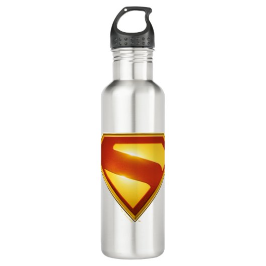Superman Golden S Shield Brilliance Waterfles (Voorkant)