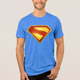 Superman Gouden S Schild Briljant Tri-Blend Shirt