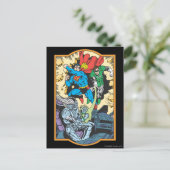 Superman & Green Lantern Fight Brainiac Briefkaart (Staand voorkant)